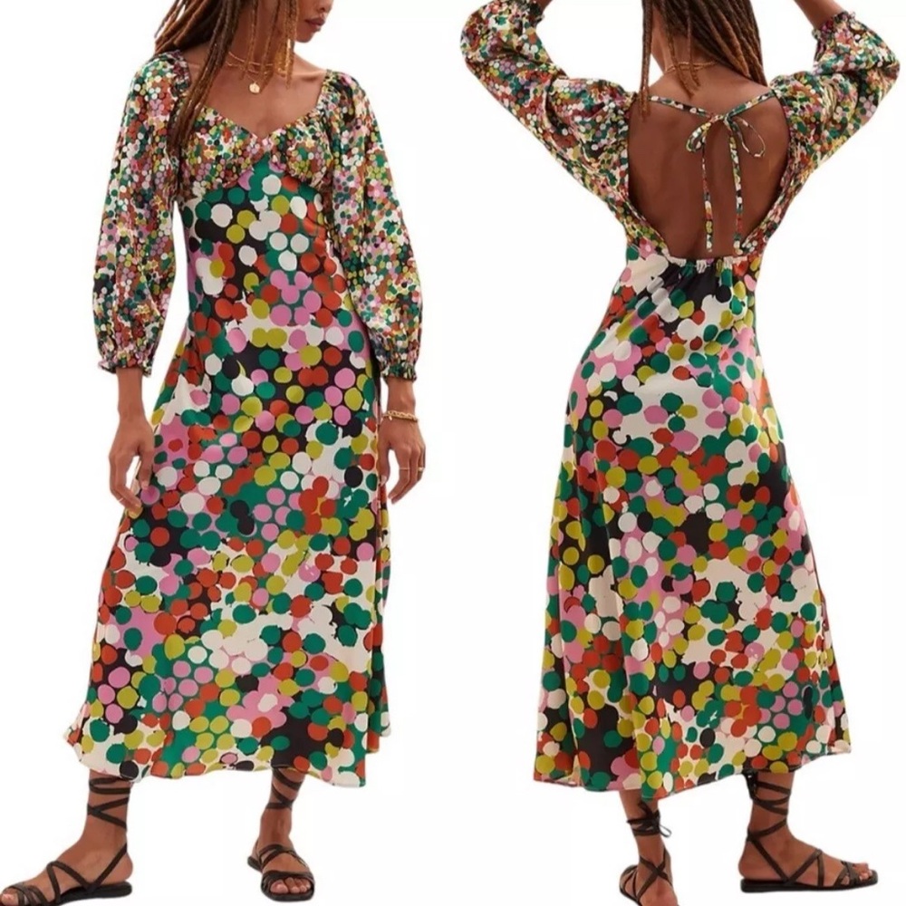 Colorful Polka Dot Women's Dress
